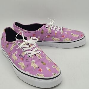 Van's pool vibe, dog, pineapple watermelon ice cream, Lilac Purpple shoes Size 8